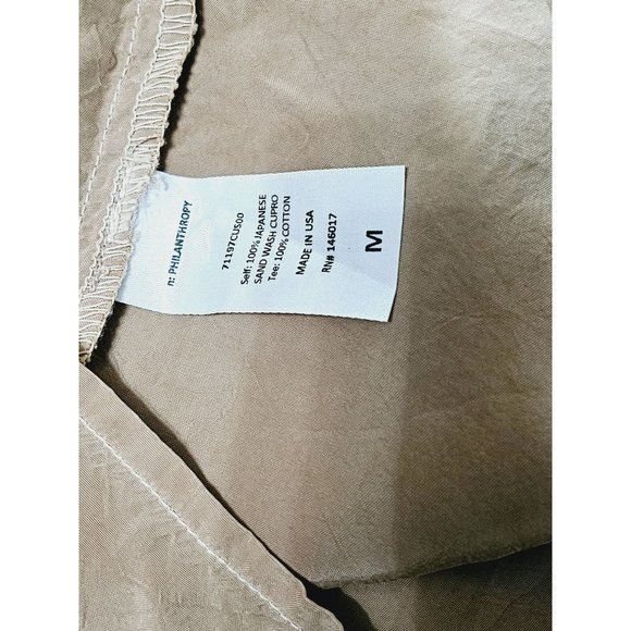 Womans Philanthropy Japanese Sand Wash Curpo Slip Dress SIze Medium Tan NEW - Picture 5 of 7